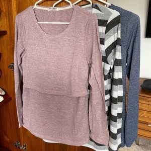 Nursing tops, set of 3